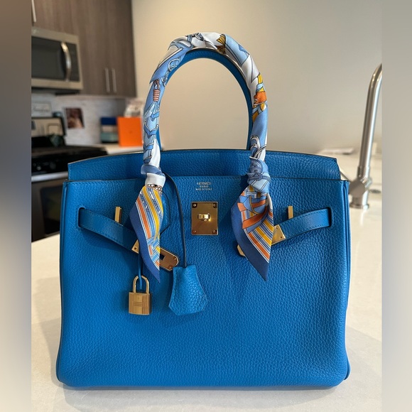 Hermes Birkin 30 Blue Zanzíbar GHW - Picture 4 of 14
